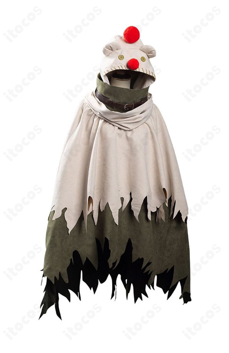 ユフィ・キサラギ モーグリマント右側面｜フードの耳形状とマントの落ち感ディテール