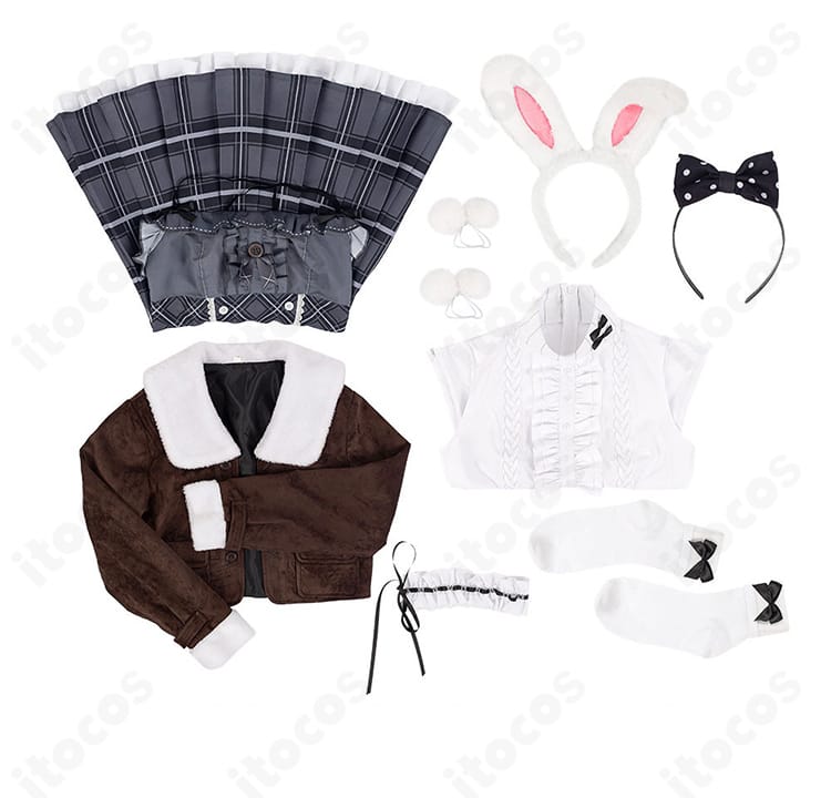 天宮こころ あまよる衣装 コスプレセット内容一式の俯瞰画像