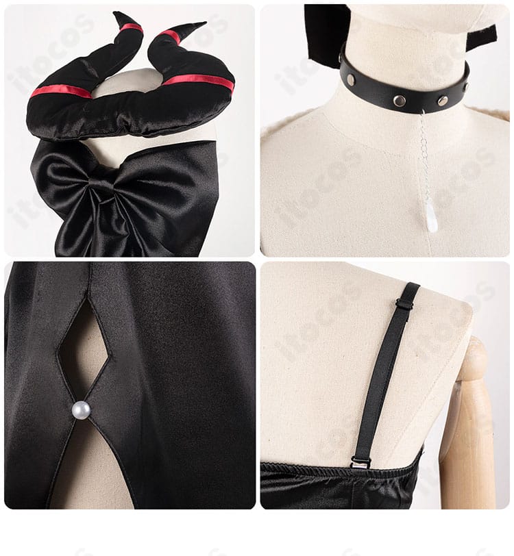 鬼方カヨコ コスプレ衣装 付属アクセサリー（髪飾り・チョーカー・ストラップ）の詳細