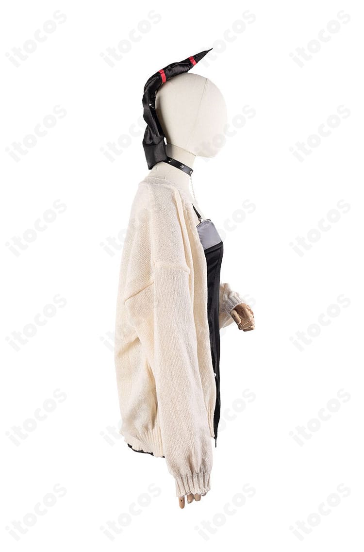 鬼方カヨコ コスプレ衣装 右側面のディテール（シルエットと装飾）