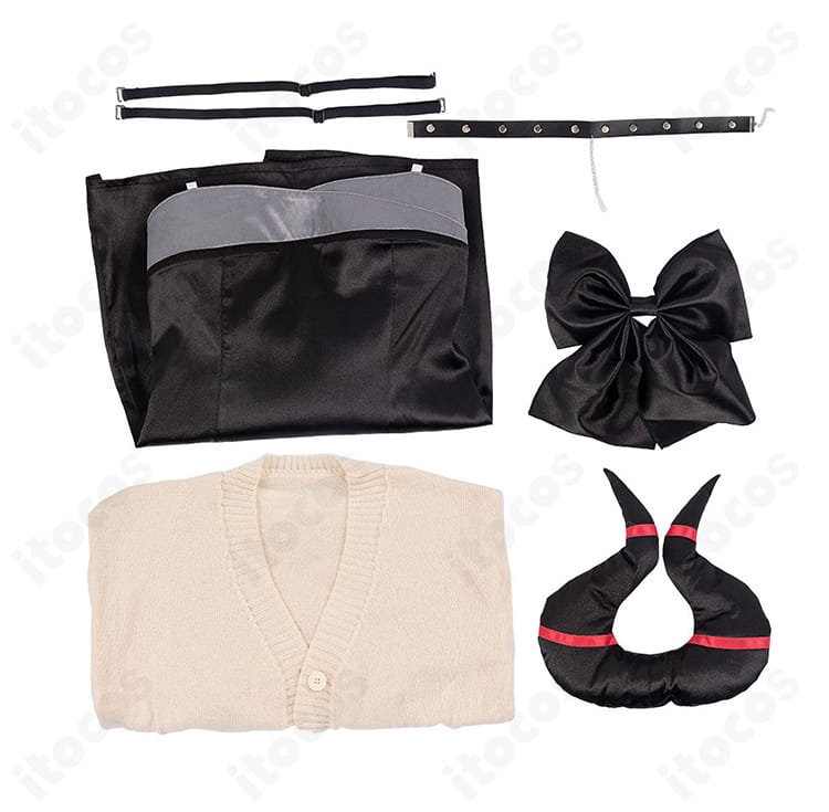 鬼方カヨコ コスプレ衣装 セット内容一式のレイアウト展示