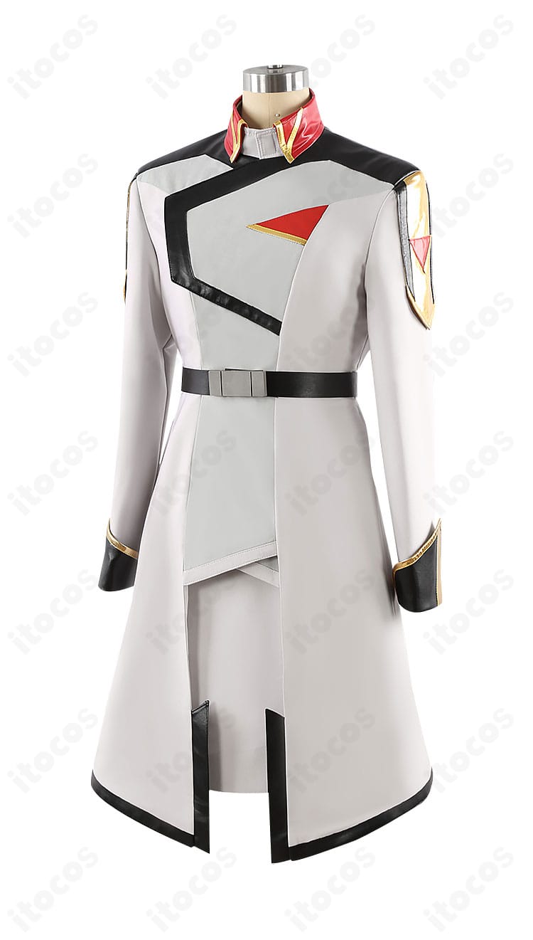 マリュー・ラミアス コスプレ衣装の左側面｜サイドシルエットとスカートの落ち感を強調