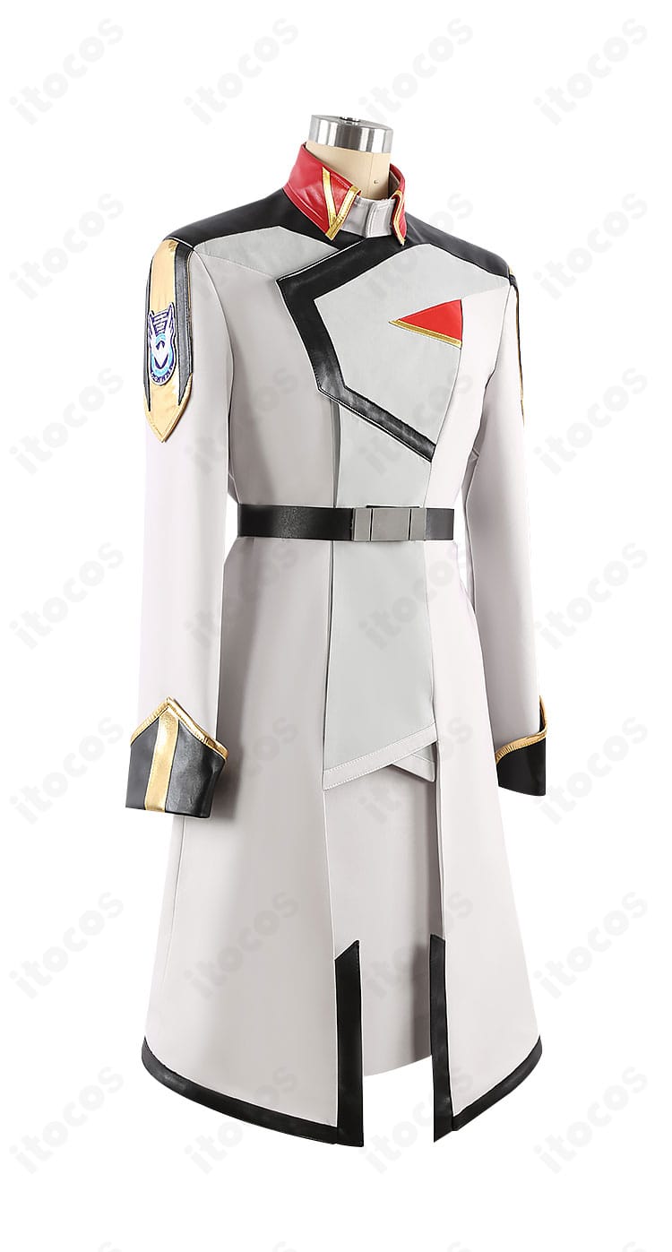 マリュー・ラミアス コスプレ衣装の右側面｜袖口とベルト位置のバランスがわかるディテール