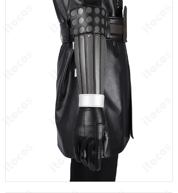 セフィロス少年期コスプレ衣装 首飾りと手袋側面の装飾ディテール