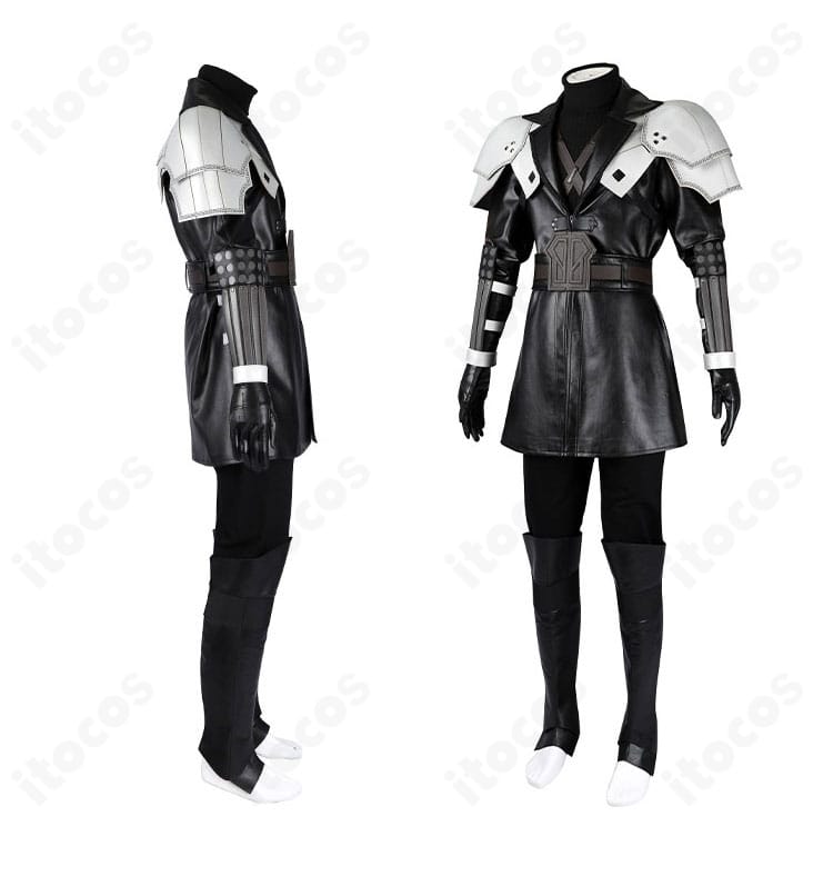 セフィロス少年期コスプレ衣装の側面シルエットと肩鎧ライン