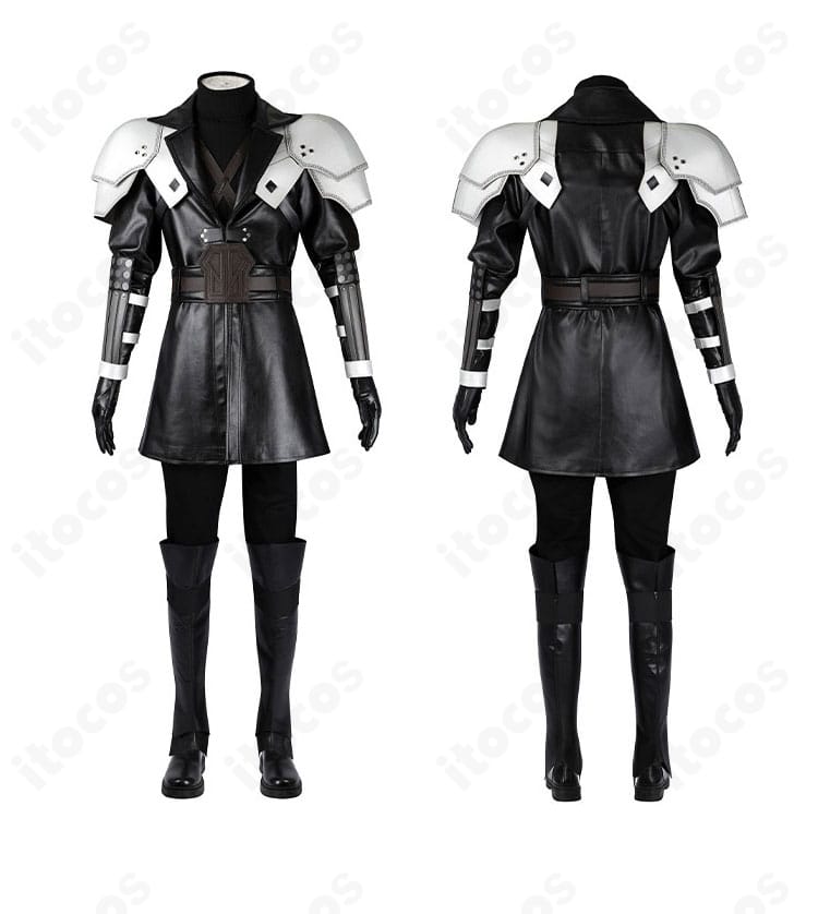 セフィロス少年期コスプレ衣装の正面・背面全体像とシルエット比較