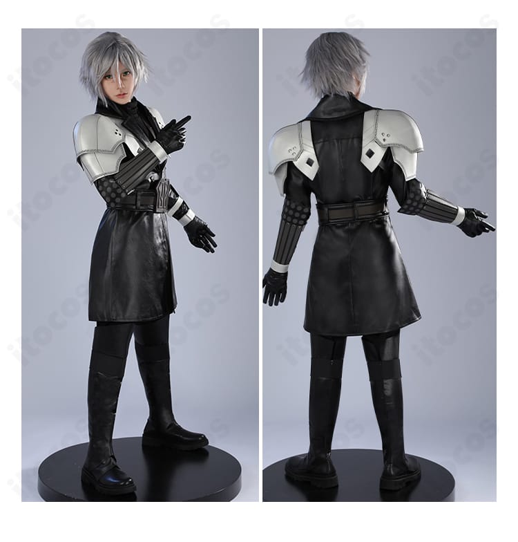 セフィロス少年期コスプレ衣装のキャラクター由来装飾アップ