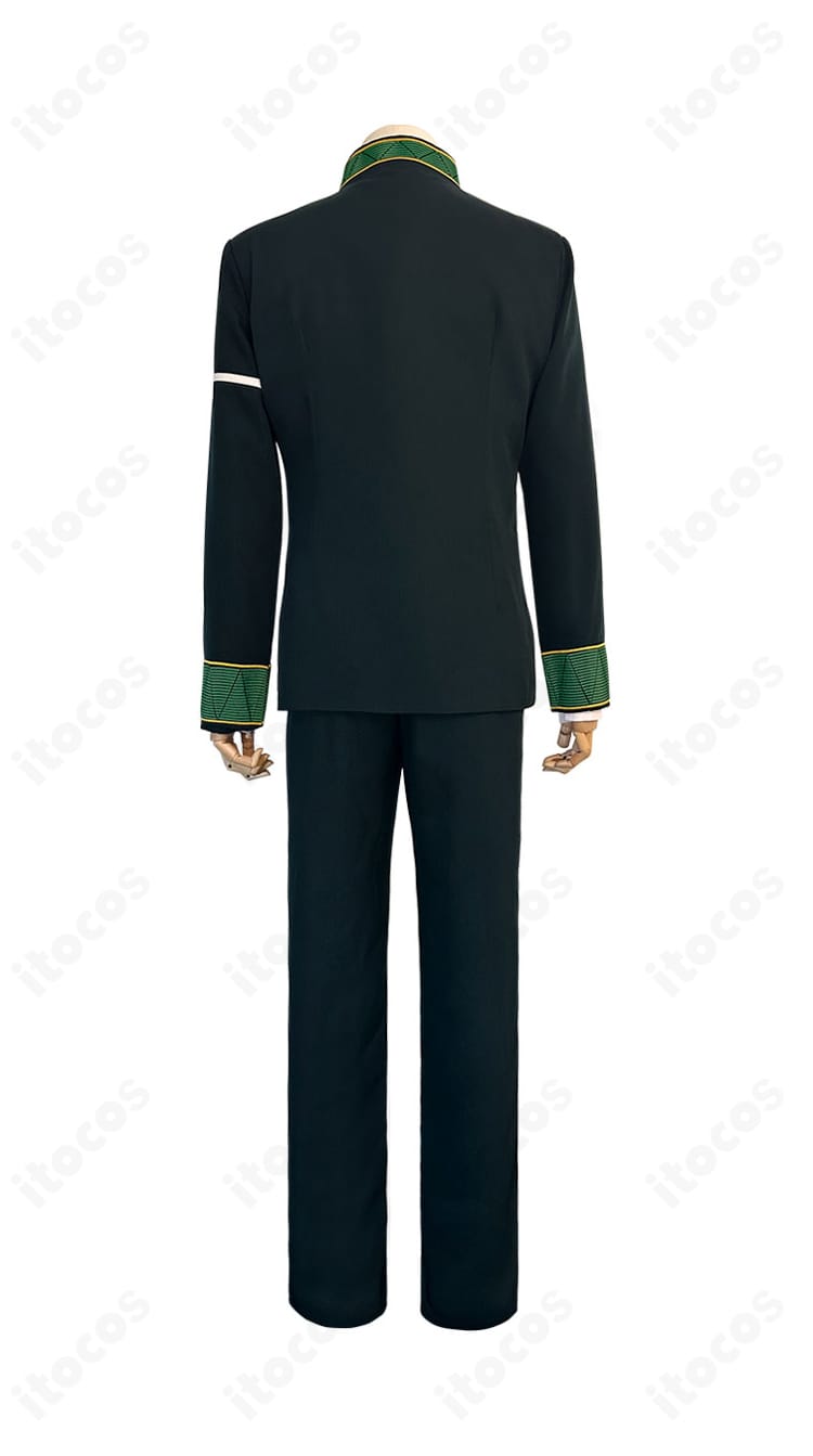 WIND BREAKER 桐生三輝 コスプレ衣装の背面全体。コートの丈感とラインを確認できる画像