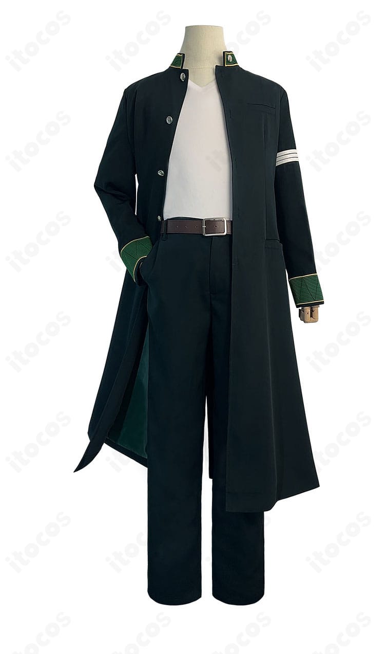 WIND BREAKER 梅宮一 コスプレ衣装の正面全身。ロングコートとインナーのバランスが分かる高再現デザイン。