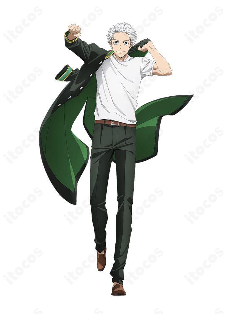 WIND BREAKER 梅宮一の公式イラスト風コスプレ衣装イメージ。キャラクターの雰囲気を再現したロングコートスタイル。