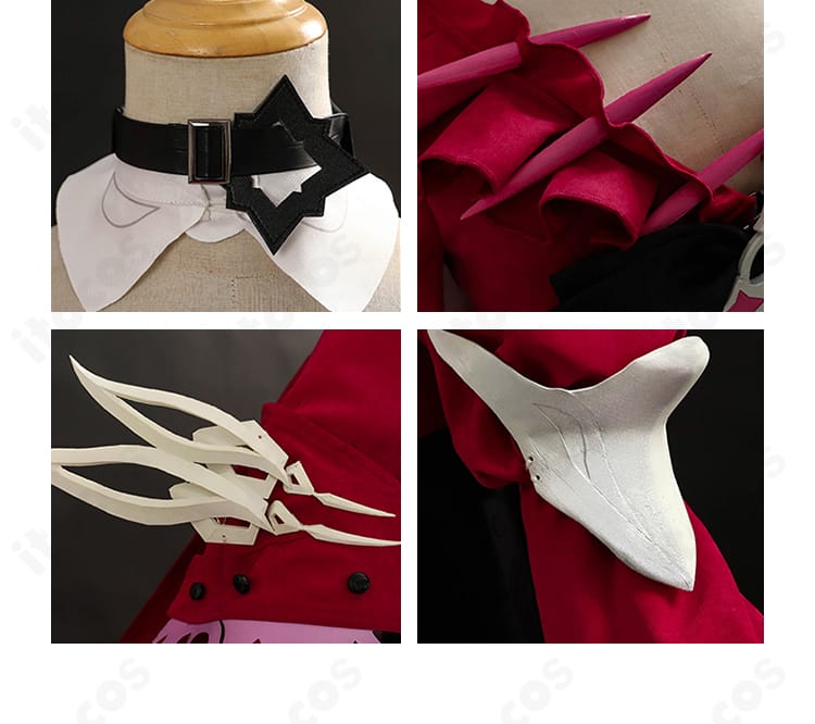 崩壊3rd セリム コスプレ衣装の襟と袖。つけ襟の装飾とネック周りの仕立てが分かる詳細。