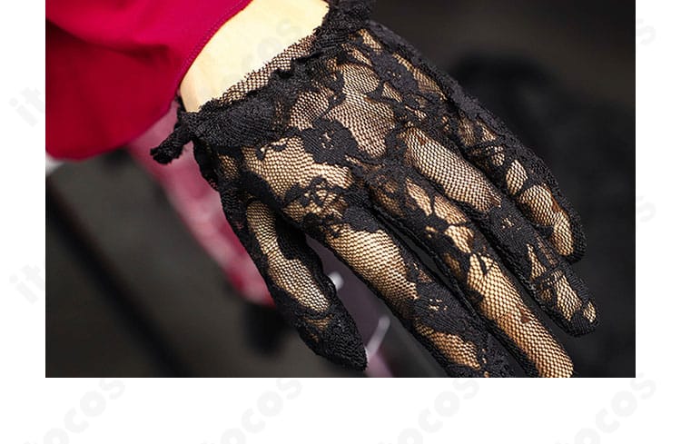 崩壊3rd セリム コスプレ衣装の手袋ディテール。縫製ラインとフィット感を示すクローズアップ。