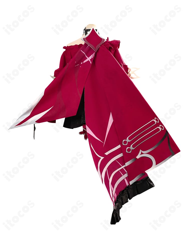 崩壊3rd セリム コスプレ衣装の背面。マントの落ち感と背面装飾の配置が分かるビュー。