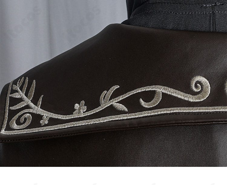 第五人格 バーメイド ブラックローズ 披肩（ショルダーケープ）装飾のディテール。立体感とラインを強調。