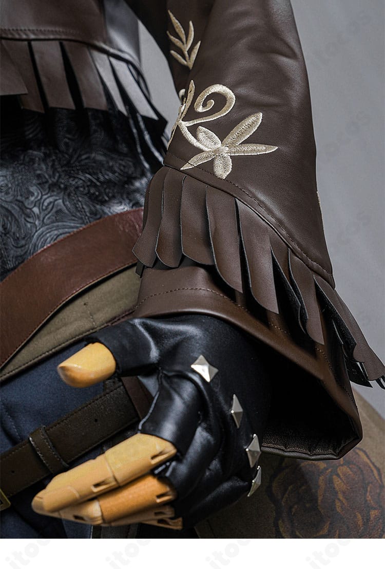 第五人格 バーメイド ブラックローズ 袖口装飾ディテール。カフ周りの装飾と切り替えを確認できる。