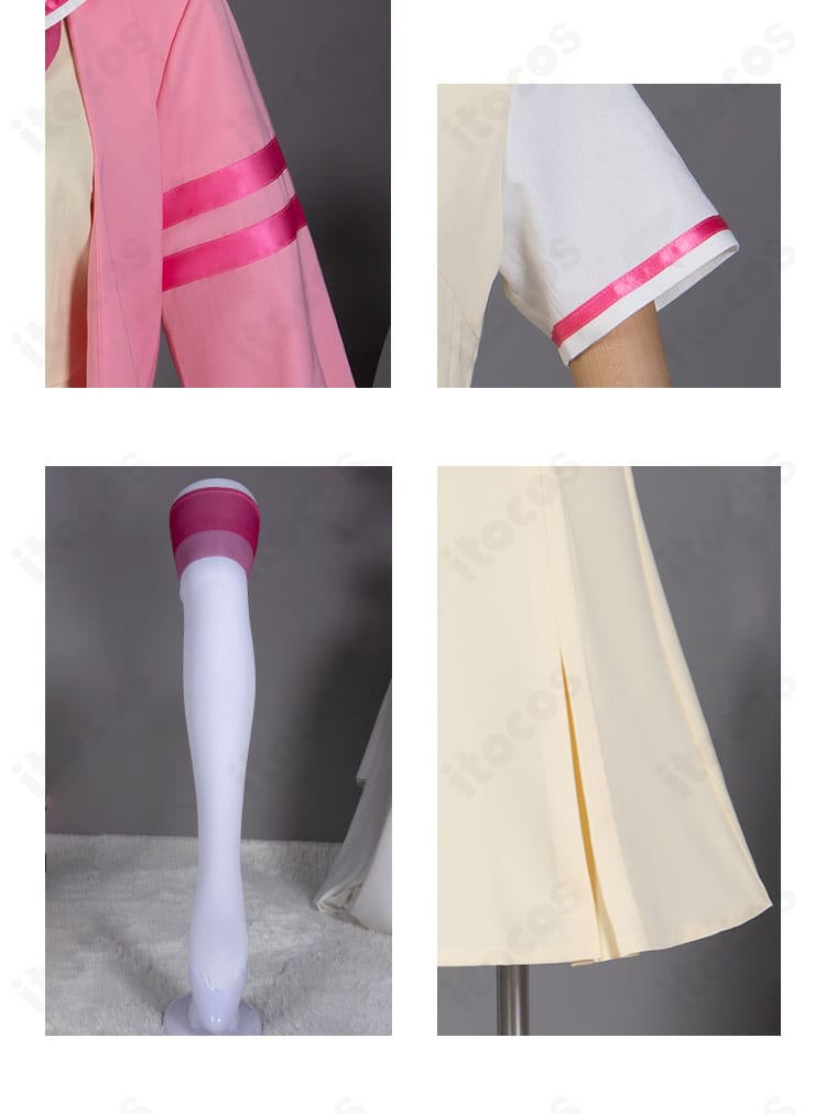 袖口と裾、靴下の装飾ディテール。動きやすさと見映えを両立する仕立てが分かる画像。