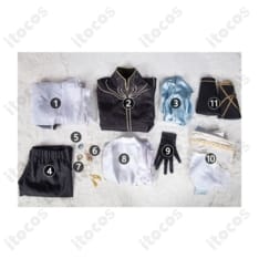 謝必安（白黒無常）燦然たる北辰 高再現コスプレ 中華風フルセットで撮影・イベントに最適 - 4枚目の画像（サムネイル）