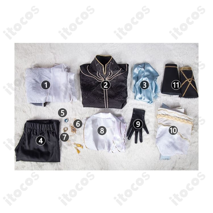 謝必安（白黒無常）燦然たる北辰 高再現コスプレ 中華風フルセットで撮影・イベントに最適 - 4枚目の画像