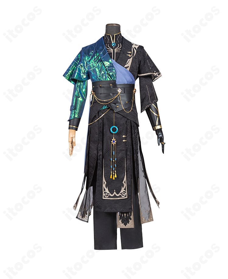 正面からの白黒無常（范無咎）燦然たる北辰コスプレ衣装｜シルエットと配色の忠実再現