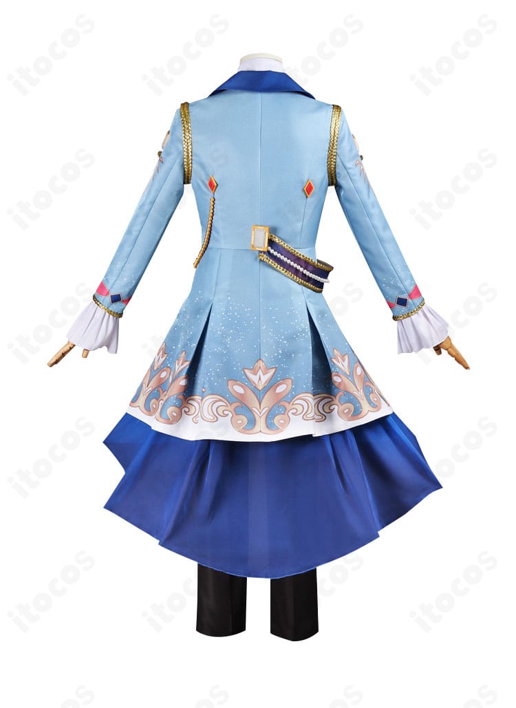 ギャンビット衣装の背面全体。背中のラインと裾装飾の配置が分かる画像