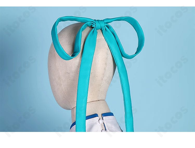 マジアアズール 薄氷巫女コスの髪飾りディテール。形状と配色の再現をクローズアップ