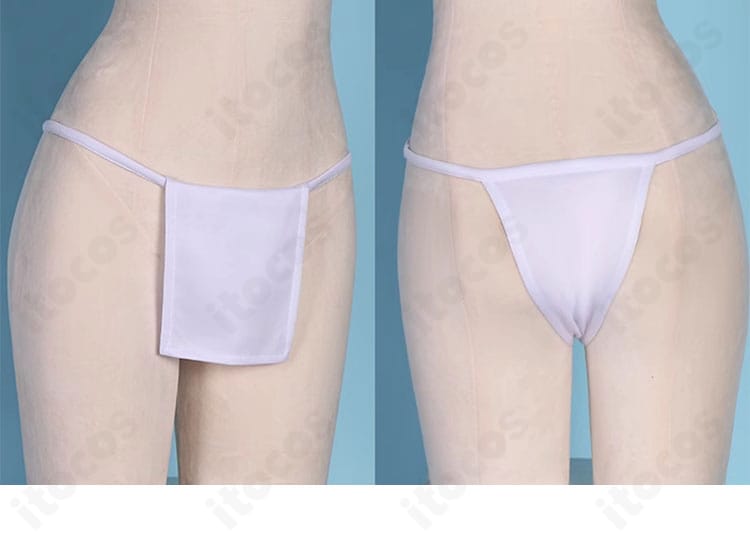 巫女服コスプレ衣装のインナーショーツ。セット内容の実物ディテール