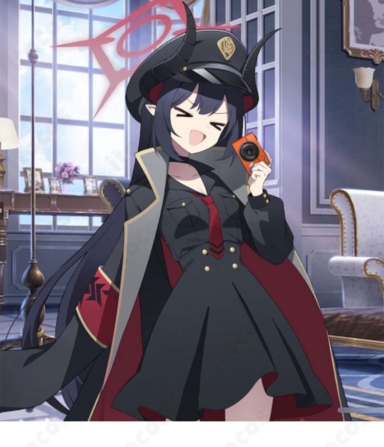 ブルーアーカイブ 元宮チアキの学園制服コスプレ一式。キャラクターの雰囲気を再現したフルセットのイメージ画像。