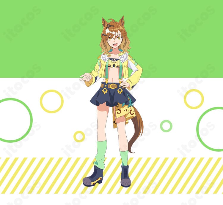 『ウマ娘 プリティーダービー』ジャングルポケットの勝負服コスプレ衣装・全身イメージ