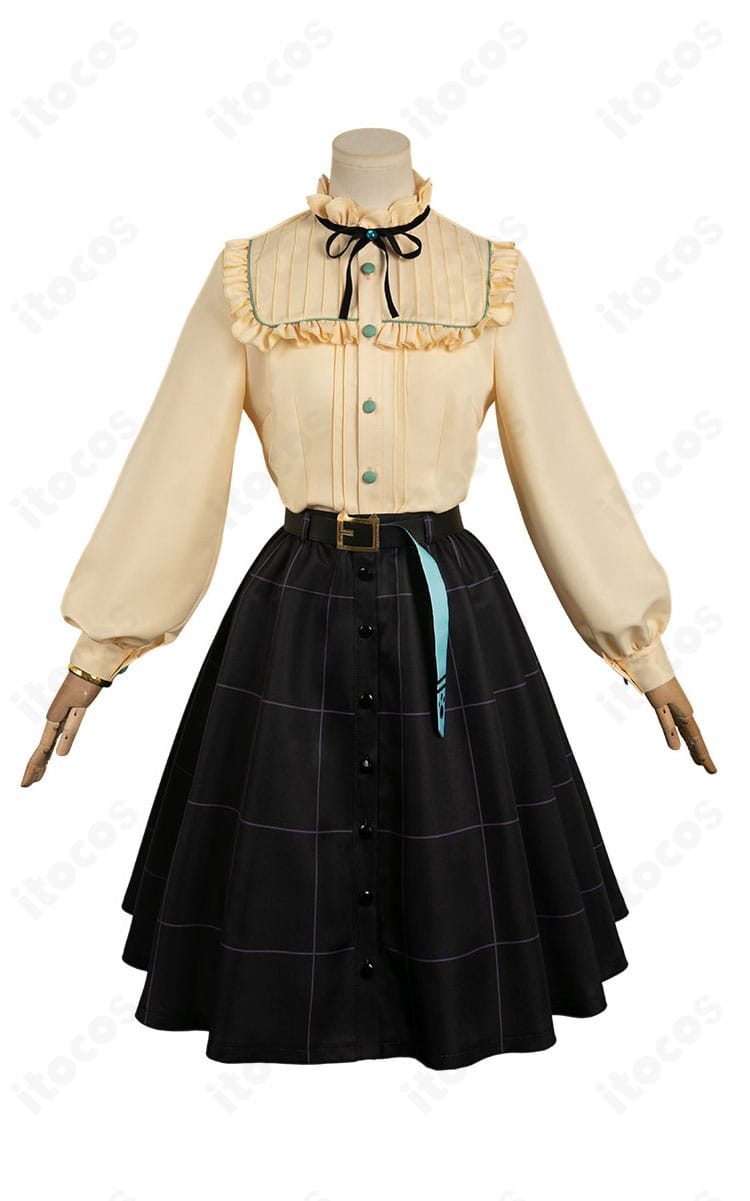 ウマ娘 プリティーダービー マンハッタンカフェ私服コスプレ衣装の正面全体像。高再現で上品な私服デザインが伝わるカット。