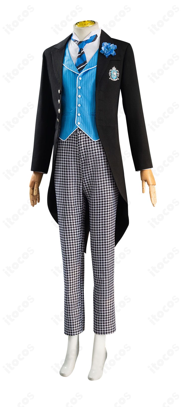 右側面のシルエット。肩から裾までの直線的ラインとパンツの落ち感でクールな印象を表現。