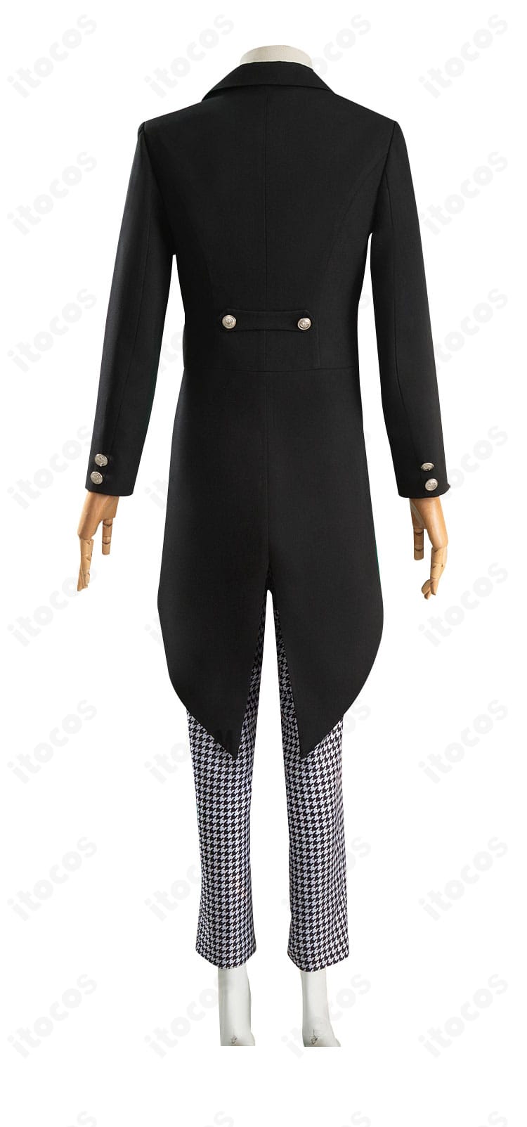 ハーマン・グリーンヒル 制服コスプレの背面。クラシカルな切替と美しいバックシルエットが特徴。