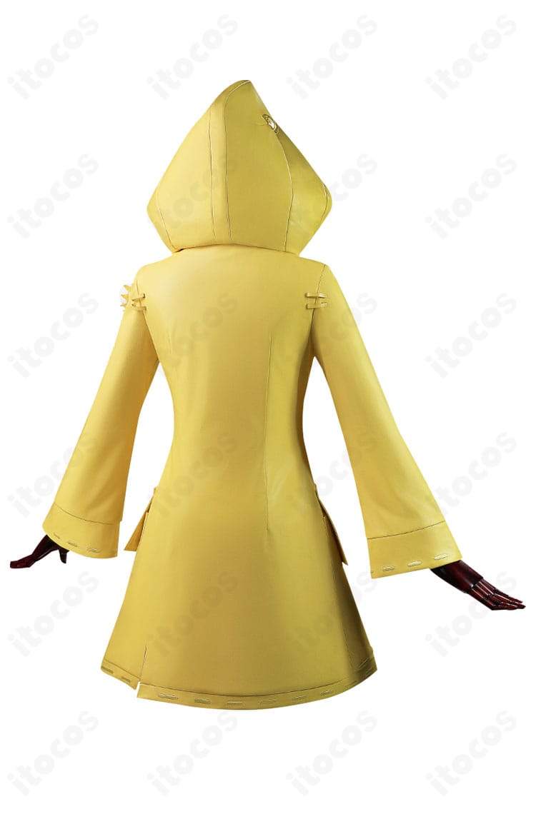 第五人格×リトルナイトメア シックス コスプレ衣装の背面全体。後ろ姿のラインと丈感がわかる画像。