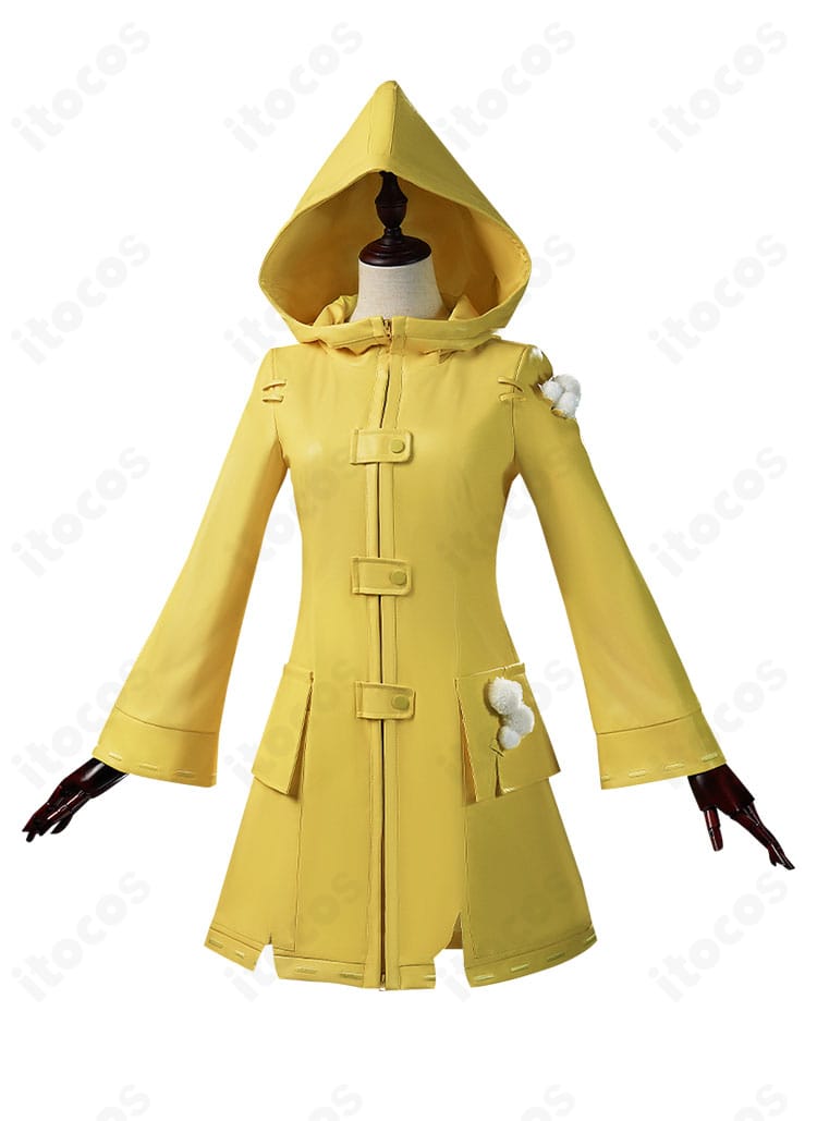 第五人格×リトルナイトメア シックス コスプレ衣装の正面全体。上着のシルエットと質感を提示。