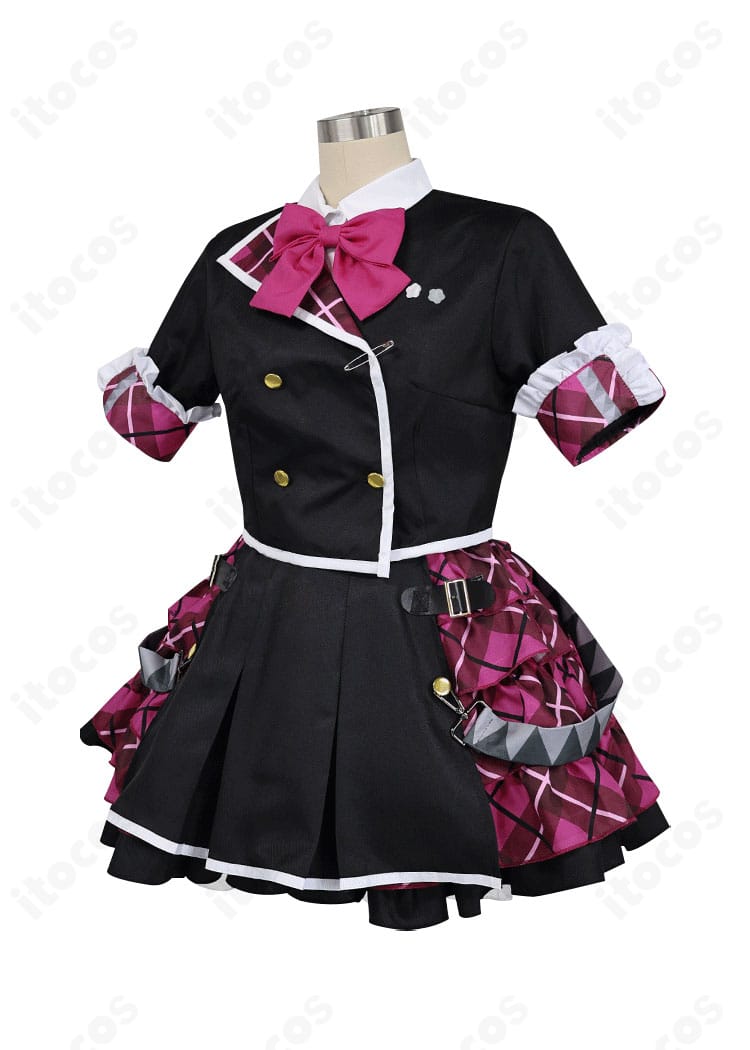 初音ミク Leo/needアイドル衣装の側面写真。スカートのラインとトップスのシルエット、袖口のデザインを確認できる構図。