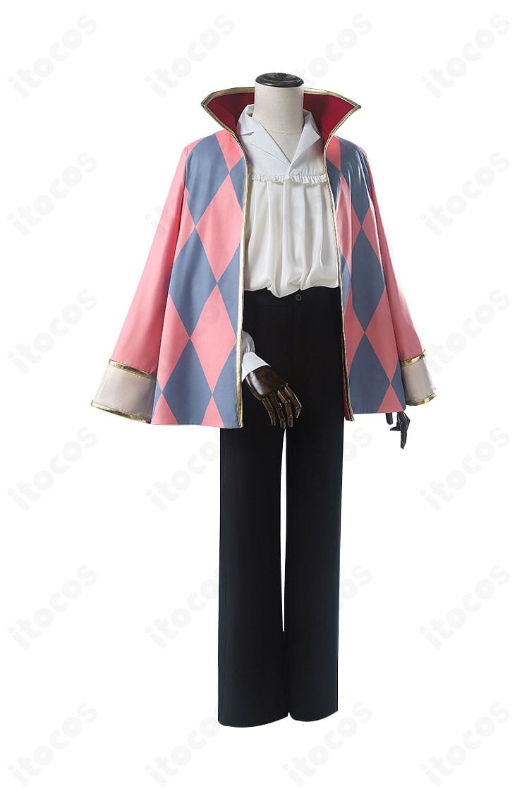 ハウル コスプレ衣装の右側面ディテール。コートの落ち感と脇線の収まりを確認できる画像。