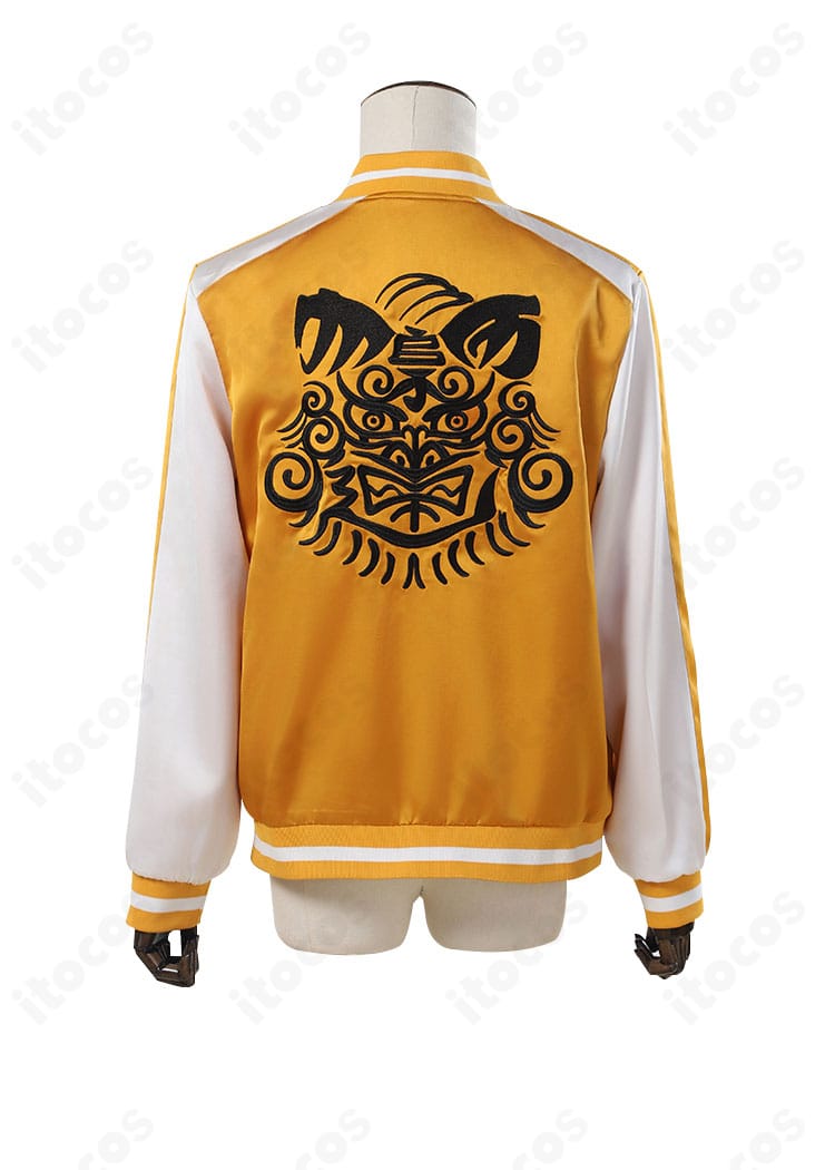 WIND BREAKER スカジャン背面。大きな背中刺繍モチーフと配置バランスが分かる写真