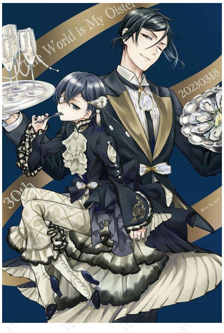 シエル・ファントムハイヴのコスプレ衣装全身イメージ。黒執事の世界観を再現した貴族風スタイリング。