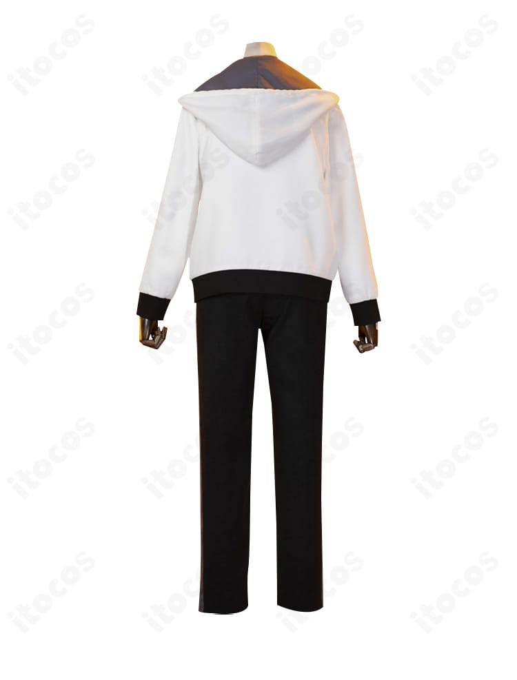 あんさんぶるスターズ！！ Eve練習着コスプレ衣装の背面。ヨークラインと配色の再現性が伝わるカット