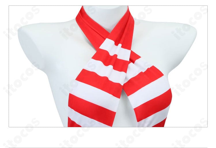 上衣のディテールに寄ったネロ・クラウディウス水着コスプレ衣装の上半身アップ