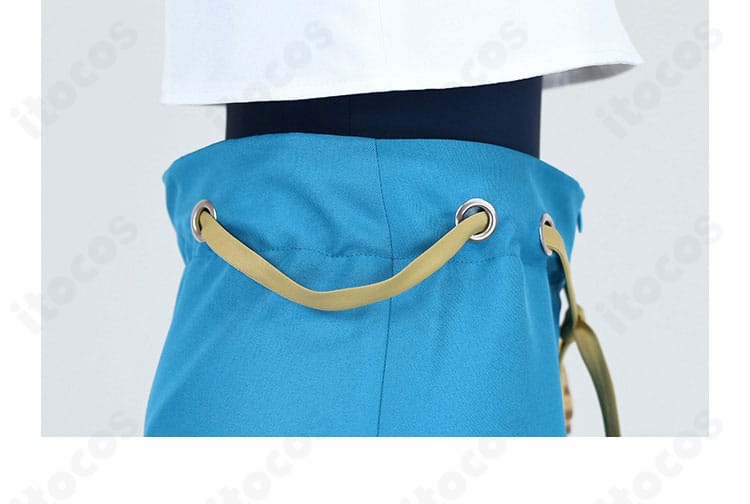 スイレン衣装ズボン側面のステッチとラインのアップ