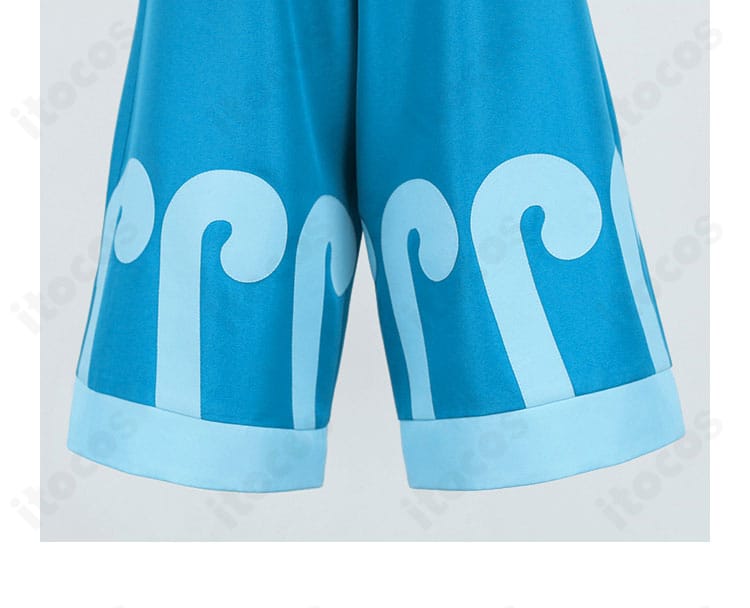 スイレン衣装ズボン脚部前面の模様ディテール