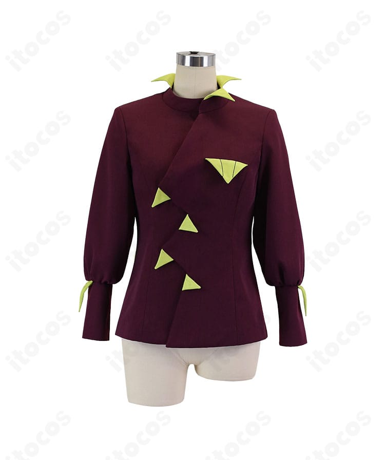 ポケモンSV コルサ コスプレ衣装の正面全体。モードなシルエットと配色がわかる商品写真