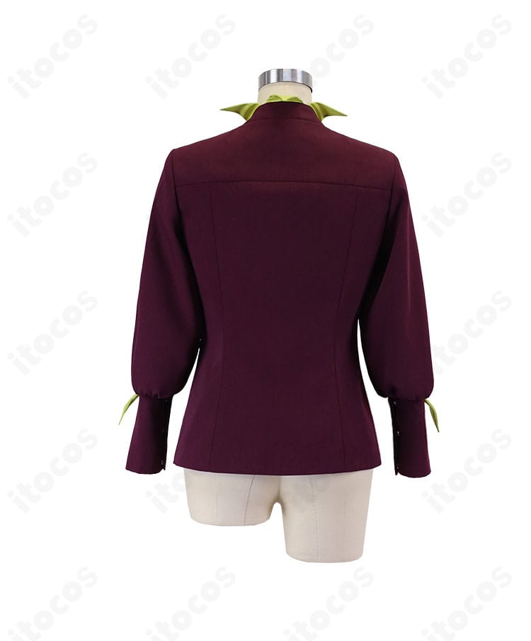 ポケモンSV コルサ コスプレ衣装の背面全体。ラインの落ち感と後ろ姿のバランスがわかる写真