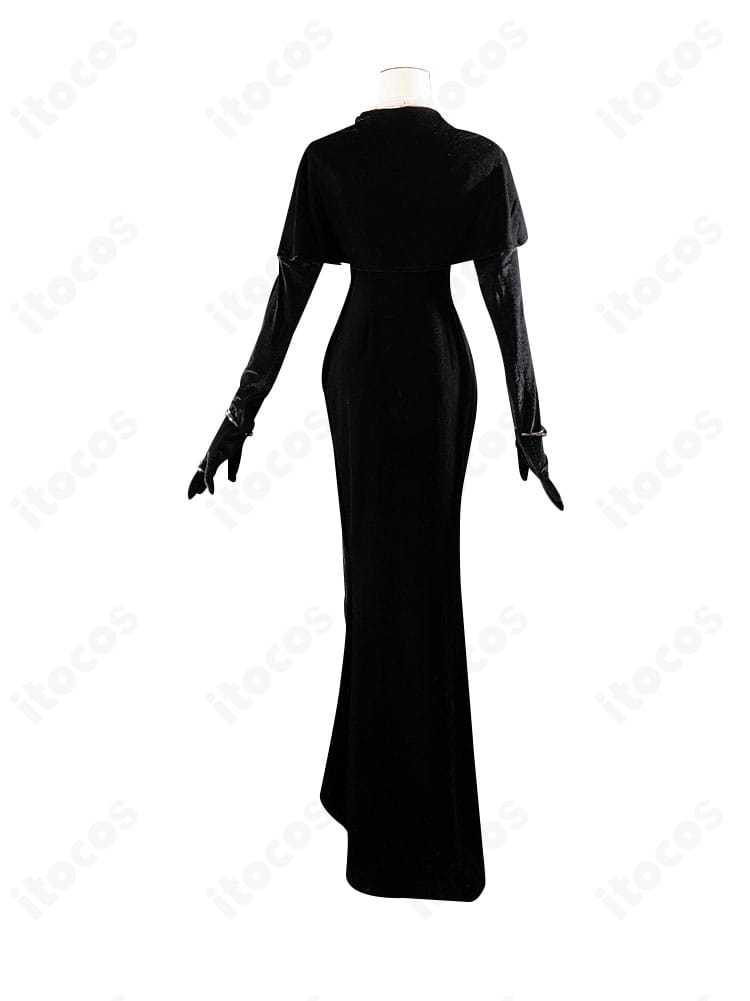 ストッキング・アナーキー カジノドレス背面。背中の装飾配置と刺繍が際立つデザインを忠実再現した背面ビュー