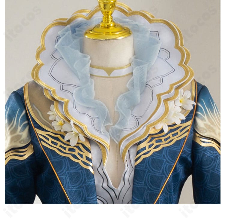 納棺師（イソップ・カール）記憶の騎コスプレ 襟元装飾のアップ 高級感ある仕上げ