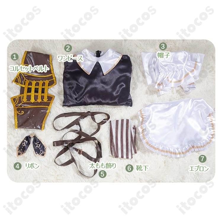 第五人格 エマ・ウッズ 荘園茶会 メイド衣装。高再現で上品、イベントや撮影に最適な一着です - 6枚目の画像