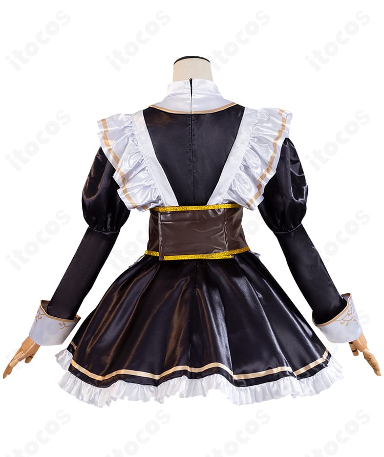 第五人格 エマ・ウッズ 荘園茶会メイド衣装の背面。エプロン結び目やスカート背面のディテールが確認できる