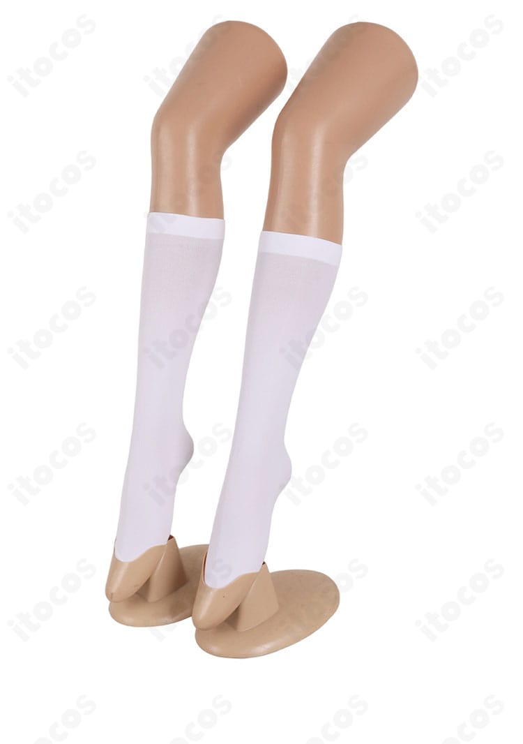 黒沼爽子コスプレ衣装の靴下ディテール。清楚な印象を引き立てる長さと質感のイメージ。