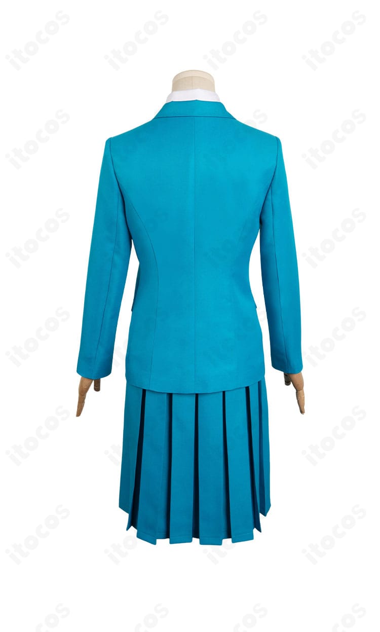 黒沼爽子コスプレ衣装の背面。丁寧な縫製とまっすぐなラインが映える後ろ姿のディテール。