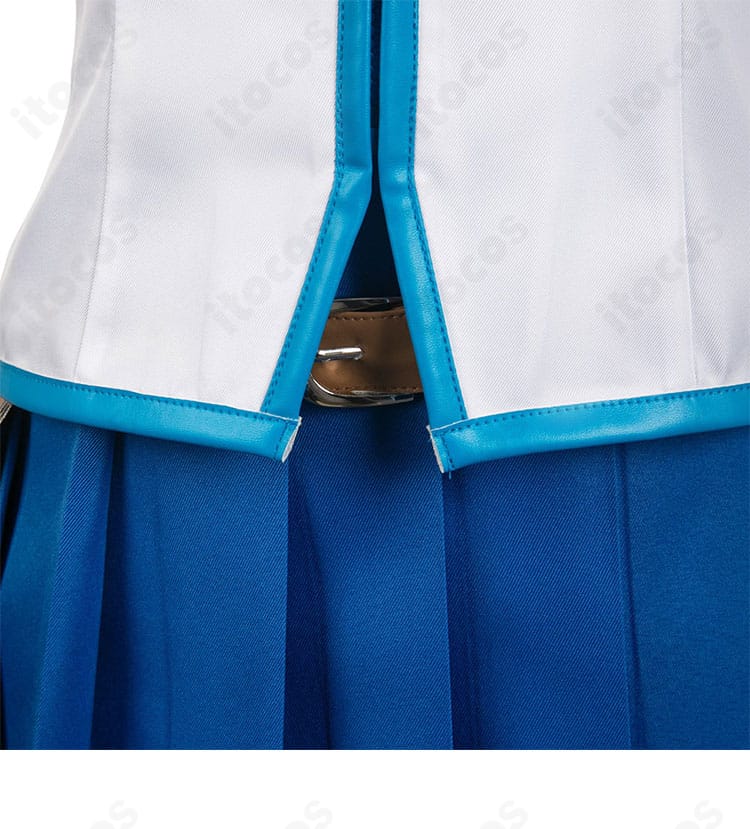 ルーシィ・ハートフィリア衣装の裾デザイン詳細。柔らかなドレープが美しく撮影映え。